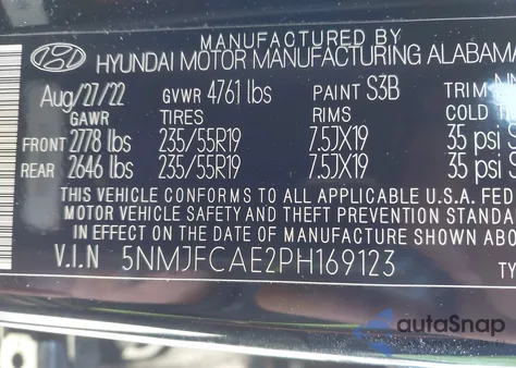 2023 Hyundai Tucson Sel from USA, damaged, VIN 5NMJFCAE2PH169123